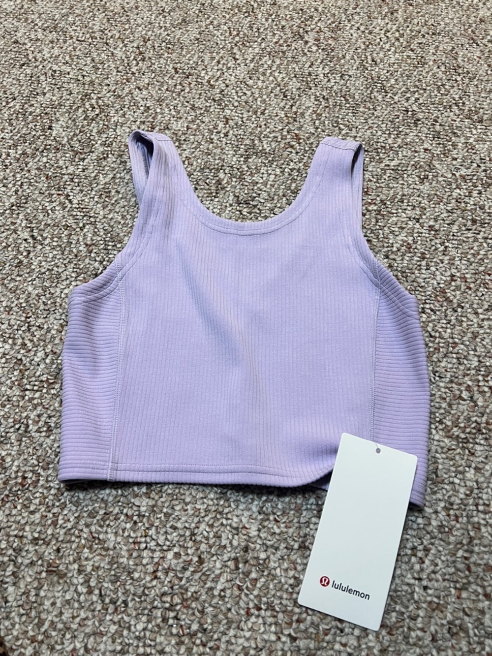 Lululemon ribbed softstreme cropped tank. NWT